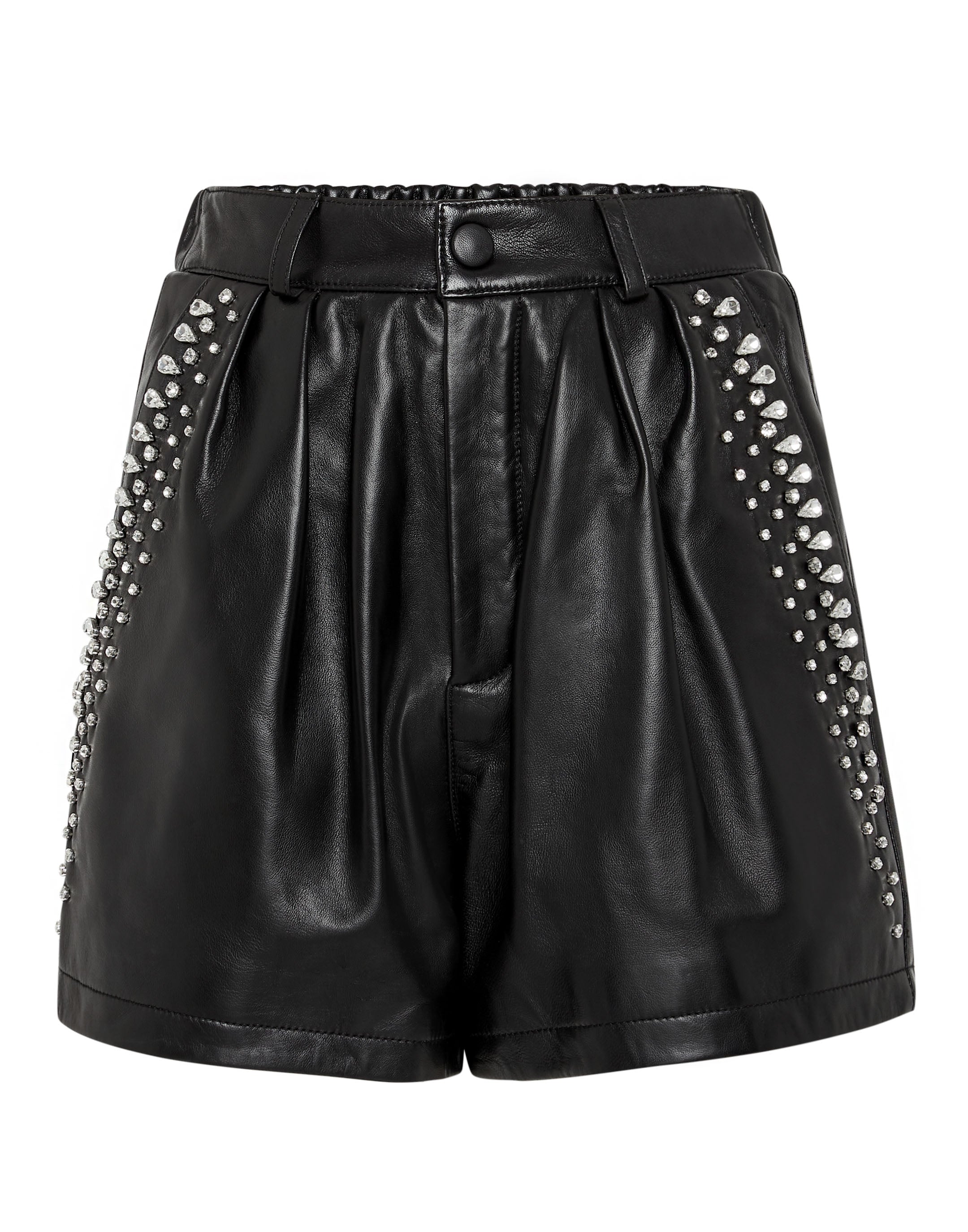 

Кожаные шорты Кристалл PHILIPP PLEIN, черный