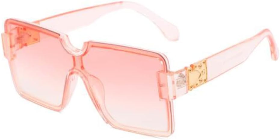 

Квадратные солнцезащитные очки с защитой от УФ-излучения для мужчин и женщин, с большой оправой и соединенными линзами морского типа (прозрачно-розовые) Weloveushop, Transparent Pink