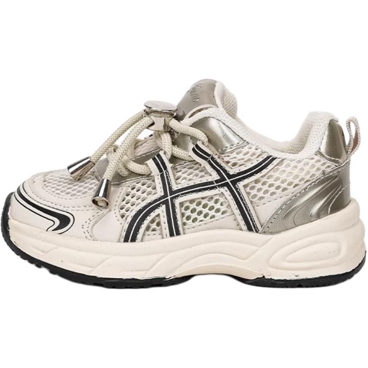 

Непромокаемые и дышащие низкие детские повседневные кроссовки для детей 3-7 лет QINUOSHU, бежевый