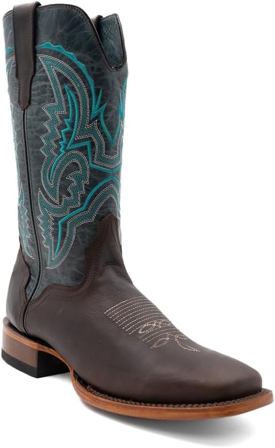 Мужские повседневные ботинки Ferrini Mens Clint с вышивкой, квадратный носок, без застежек, средний голень - коричневые — фото 2