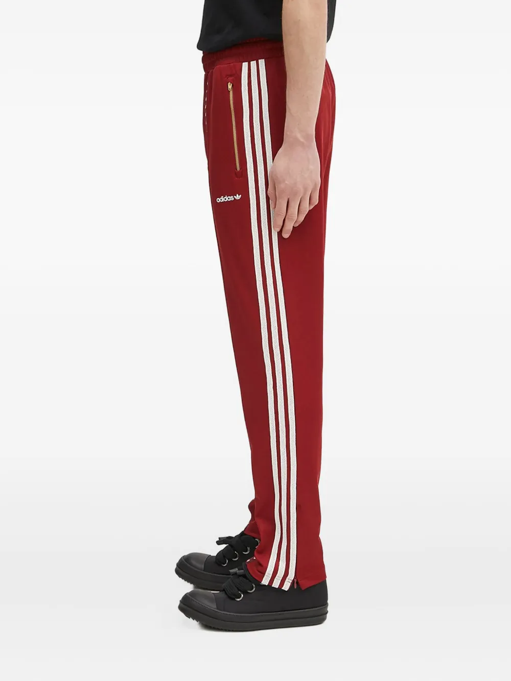 Декорированные спортивные брюки в полоску Adidas, красный — фото 2