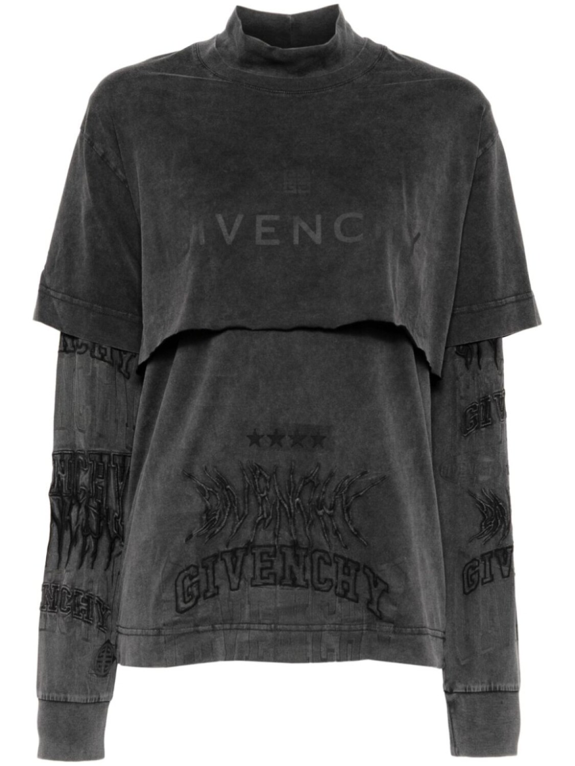 

Givenchy многослойная футболка, черный