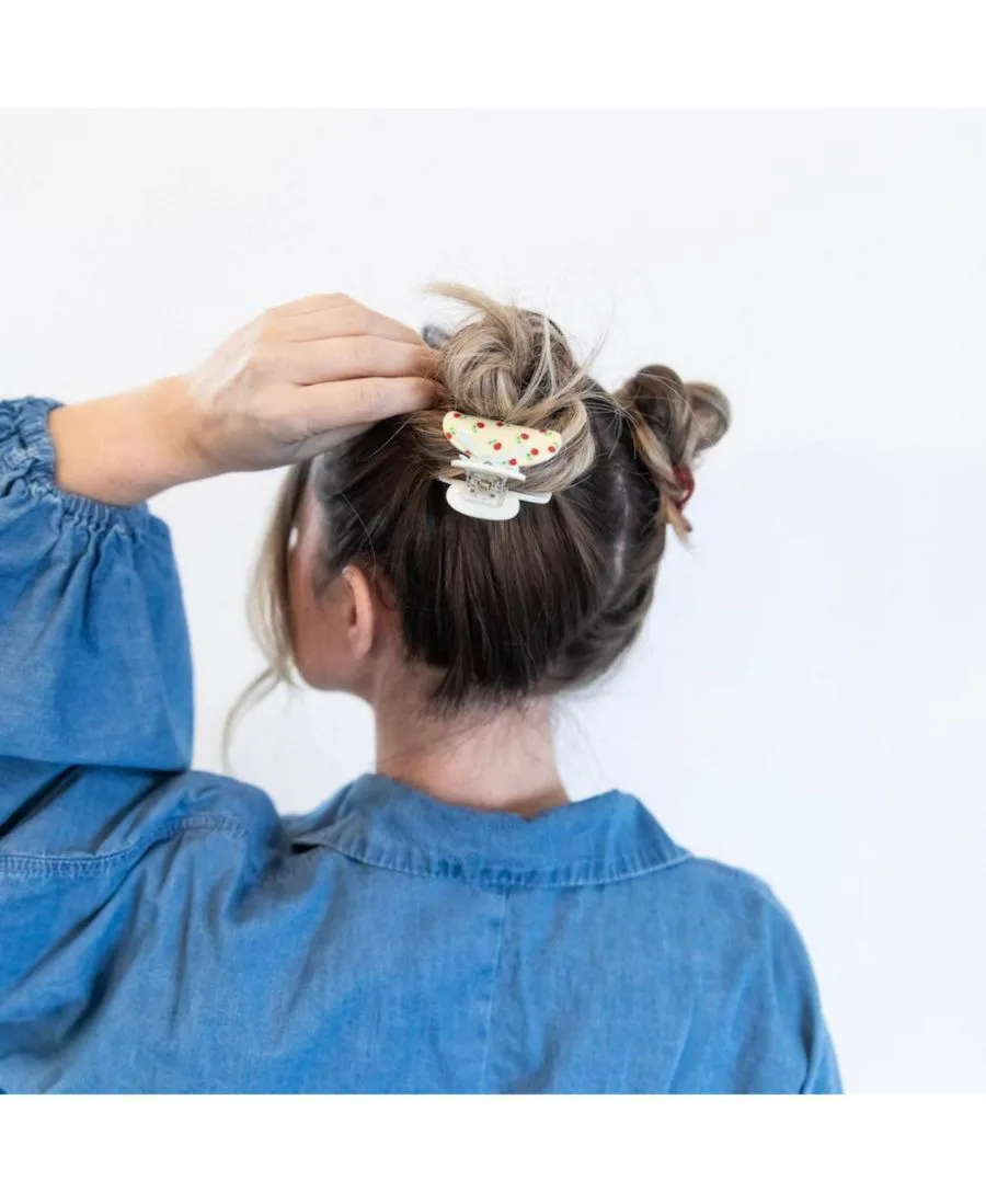 Headbands of Hope Набор средних заколок-крабиков - Цветок + Сердце — фото 3