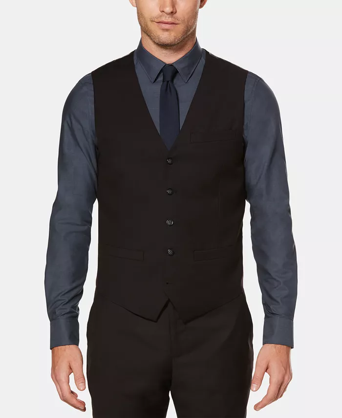 

Мужской однотонный жилет Perry Ellis, черный