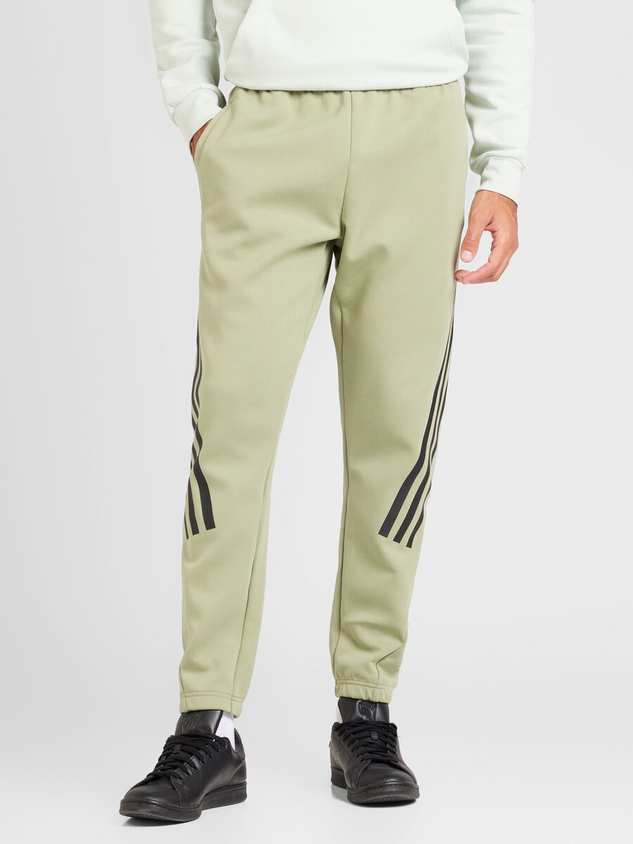 Длинные брюки ADIDAS SPORTSWEAR Tapered Workout Pants Future Icons, цвет olive/light green — фото 2