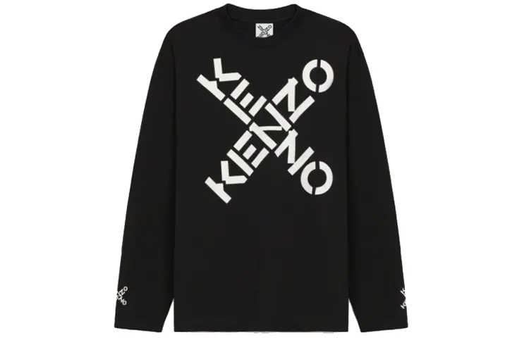 

Футболка мужская Kenzo с двойным логотипом, черный