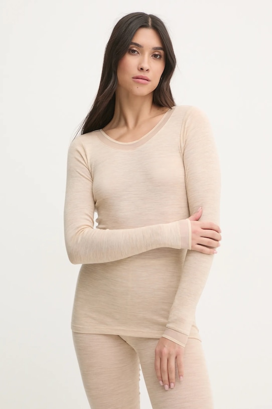 

Шерстяной лонгслив Chantelle, бежевый