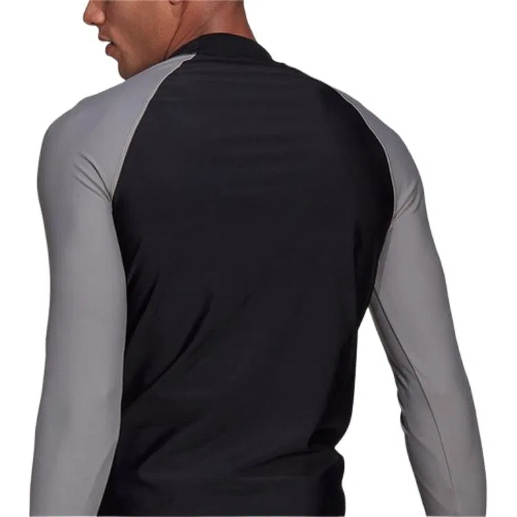 Футболка мужская Stand Collar Moderate, черная Adidas, Black — фото 3