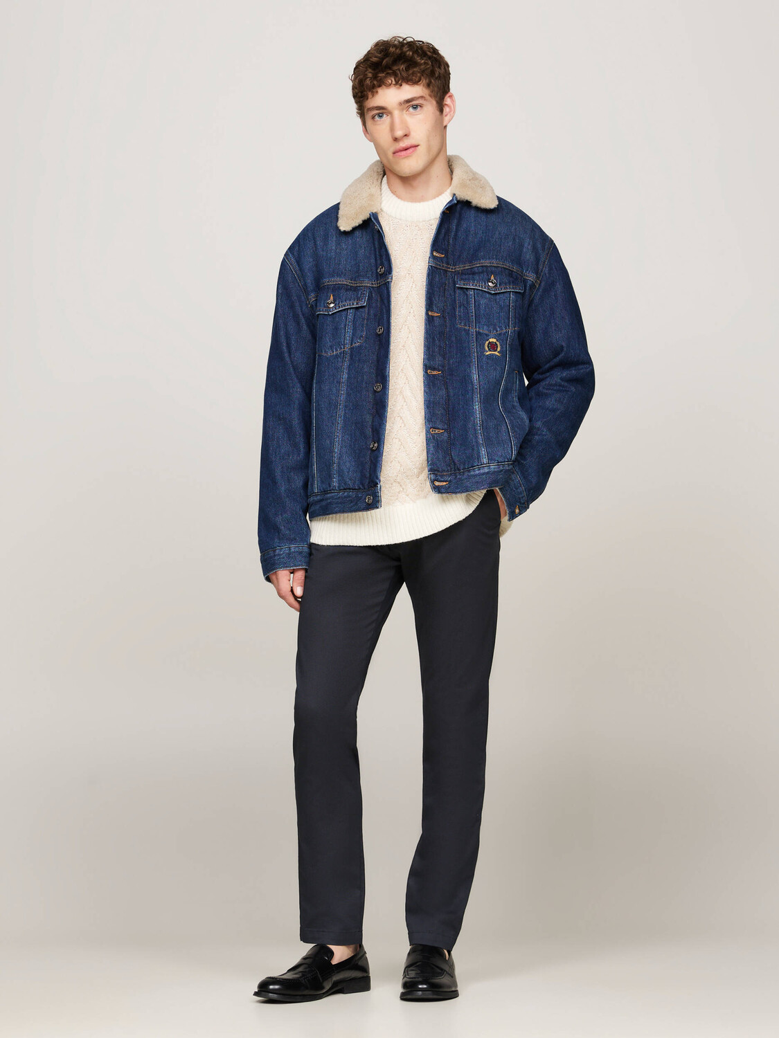 Брюки Tommy Hilfiger chino Regular Fit, темно-синий — фото 2