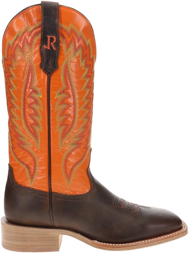 

Мужские ботинки R. Watson 33 см, широкий квадратный носок, удобные повседневные ботинки до середины голени - коричневые, оранжевые R. Watson Boots