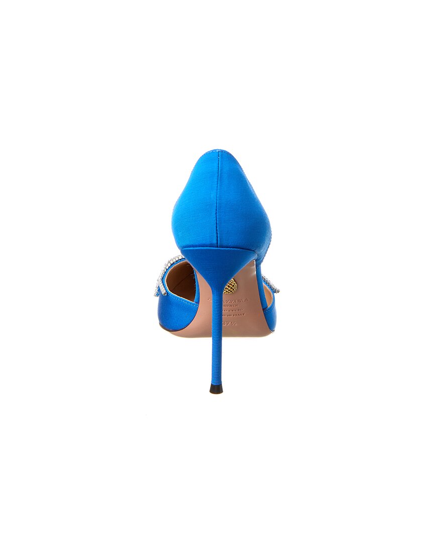 Aquazzura Sunshine 105 Grosgrain Pump, синий — фото 3