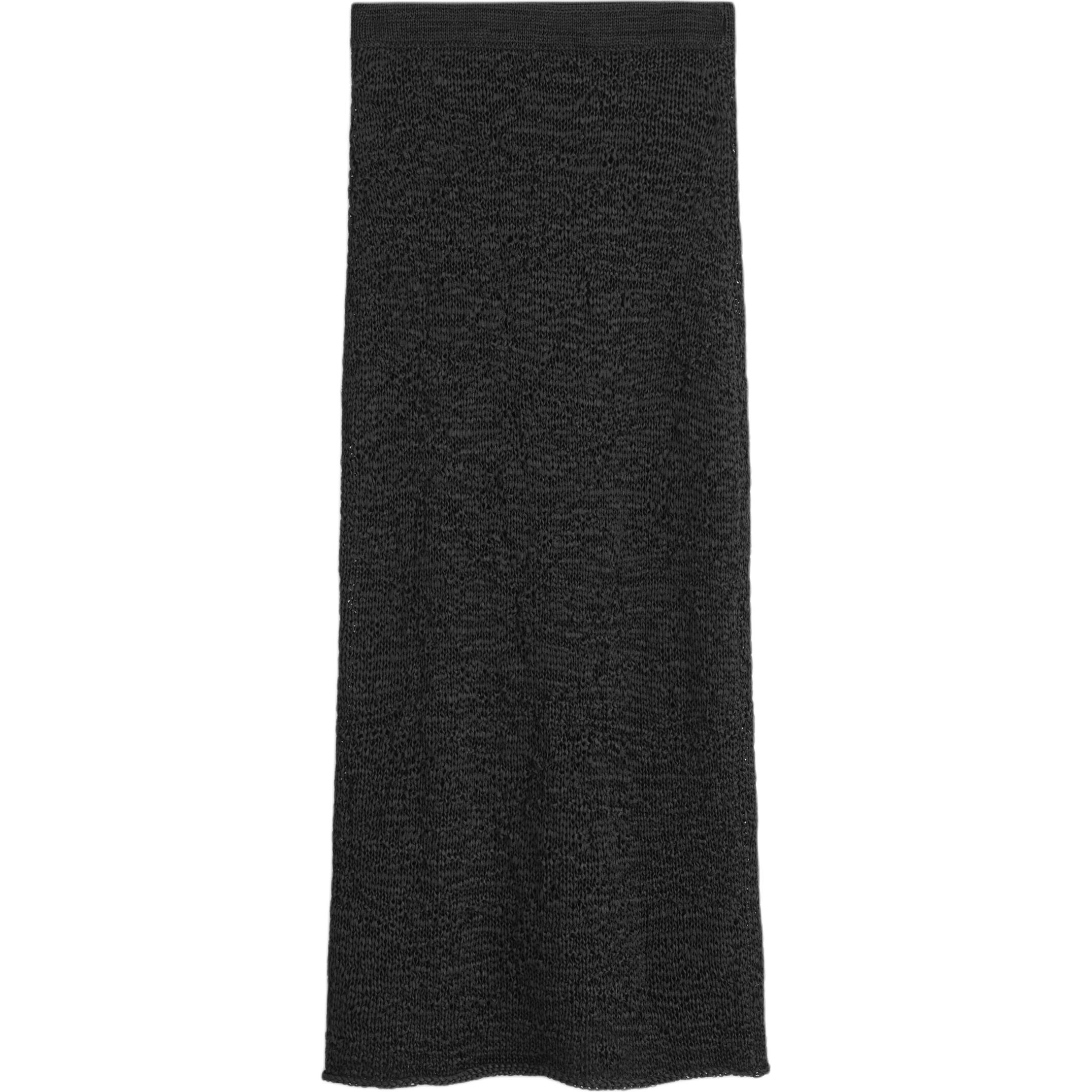 

COS Вязаная длинная юбка женская черная