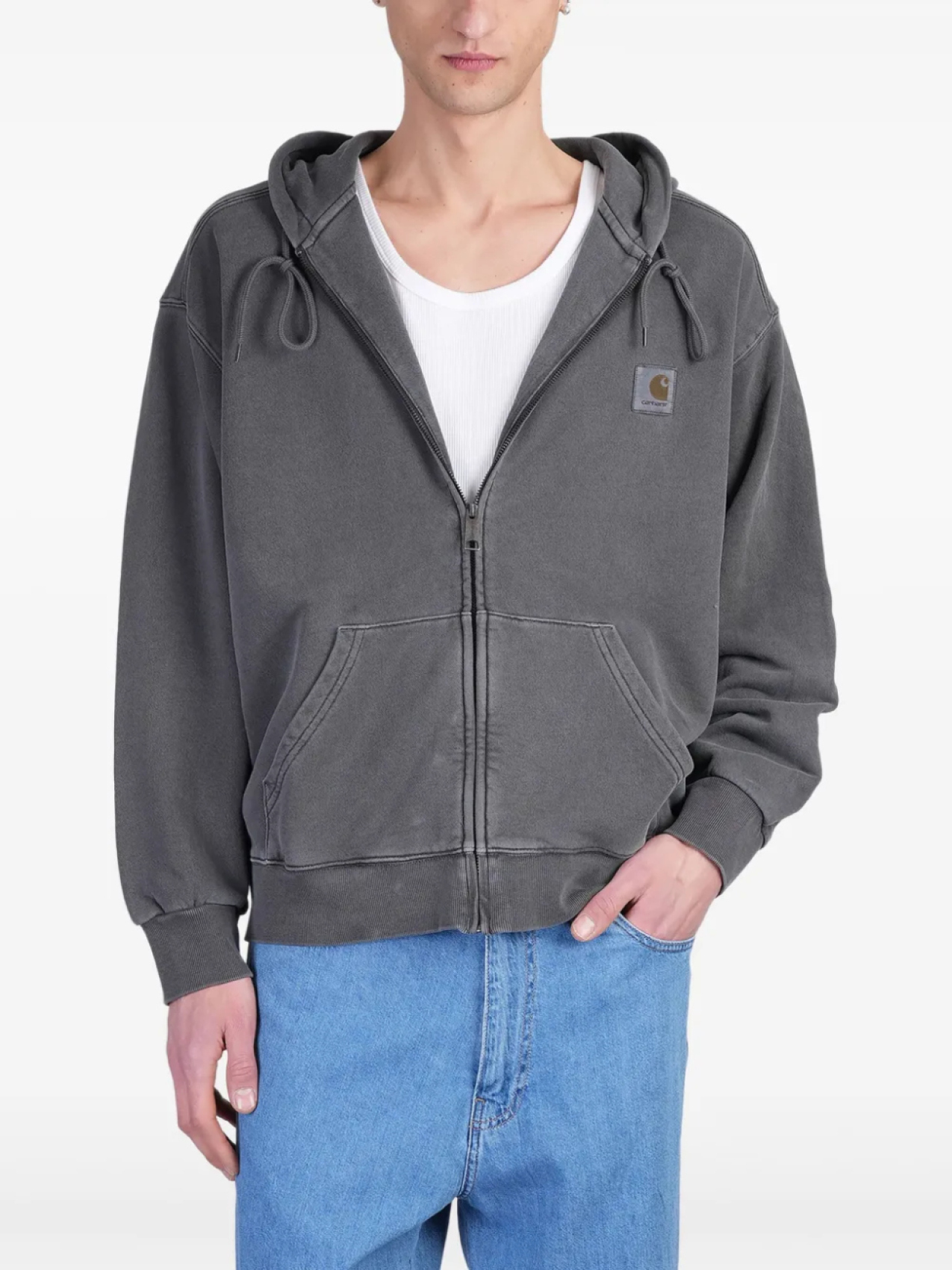

Толстовка с капюшоном Нельсон Carhartt WIP, серый