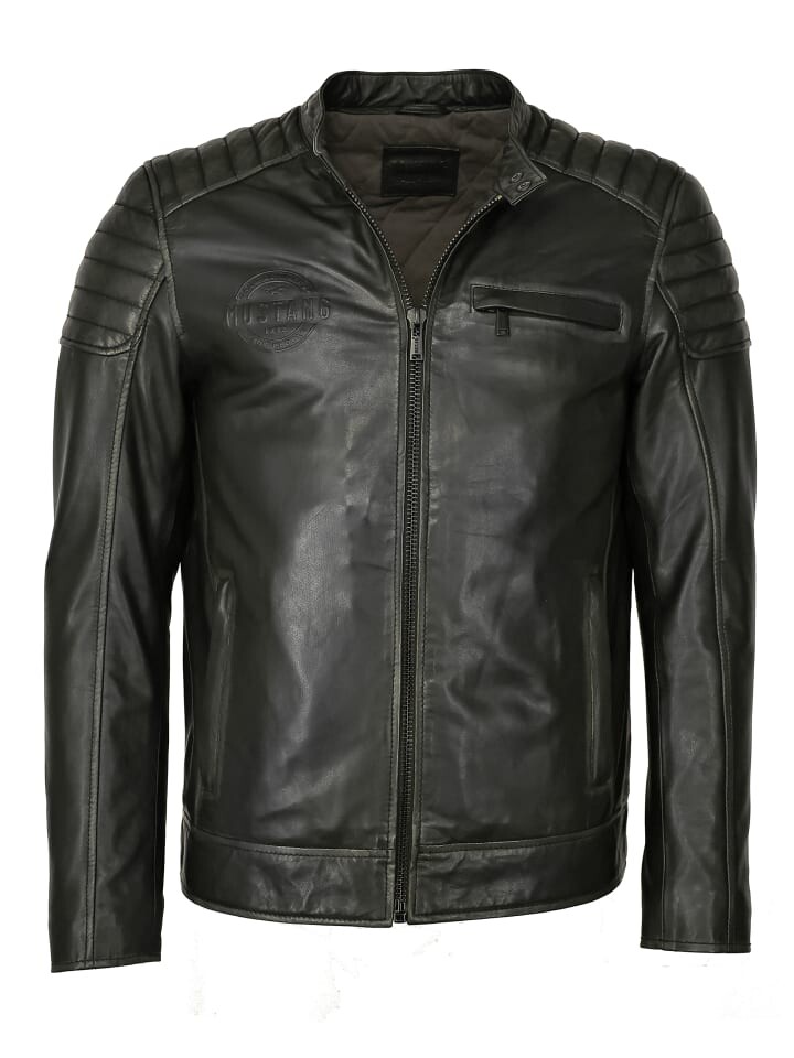 

Кожаная куртка Mustang 31021522, цвет black - anthra