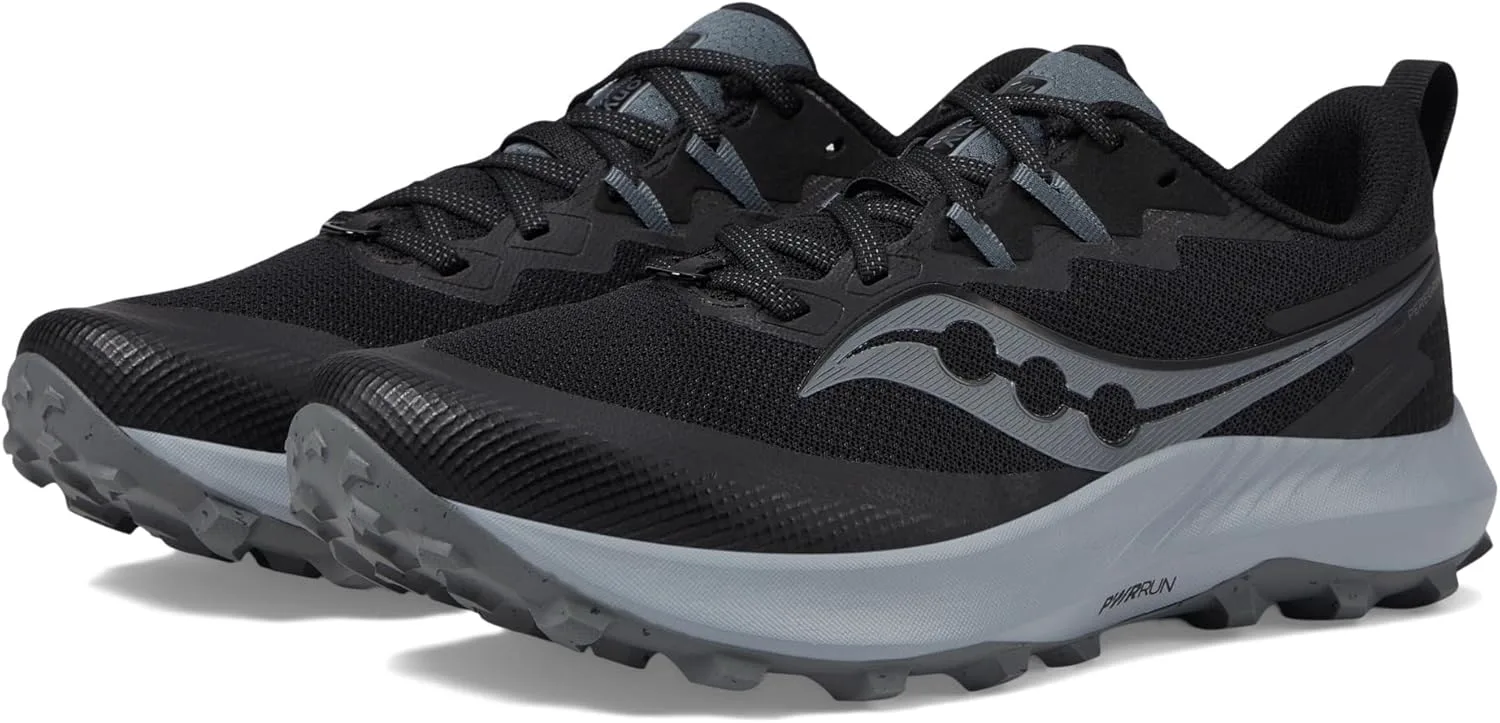 Мужские кроссовки для трейлового бега Saucony Peregrine 14, черный — фото 2