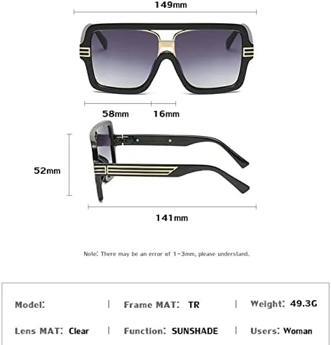 

Солнцезащитные очки 2027 года для женщин, большие солнцезащитные очки для мужчин, винтажные очки с защитой от УФ-излучения UV400 для активного отдыха MTZJH, C5