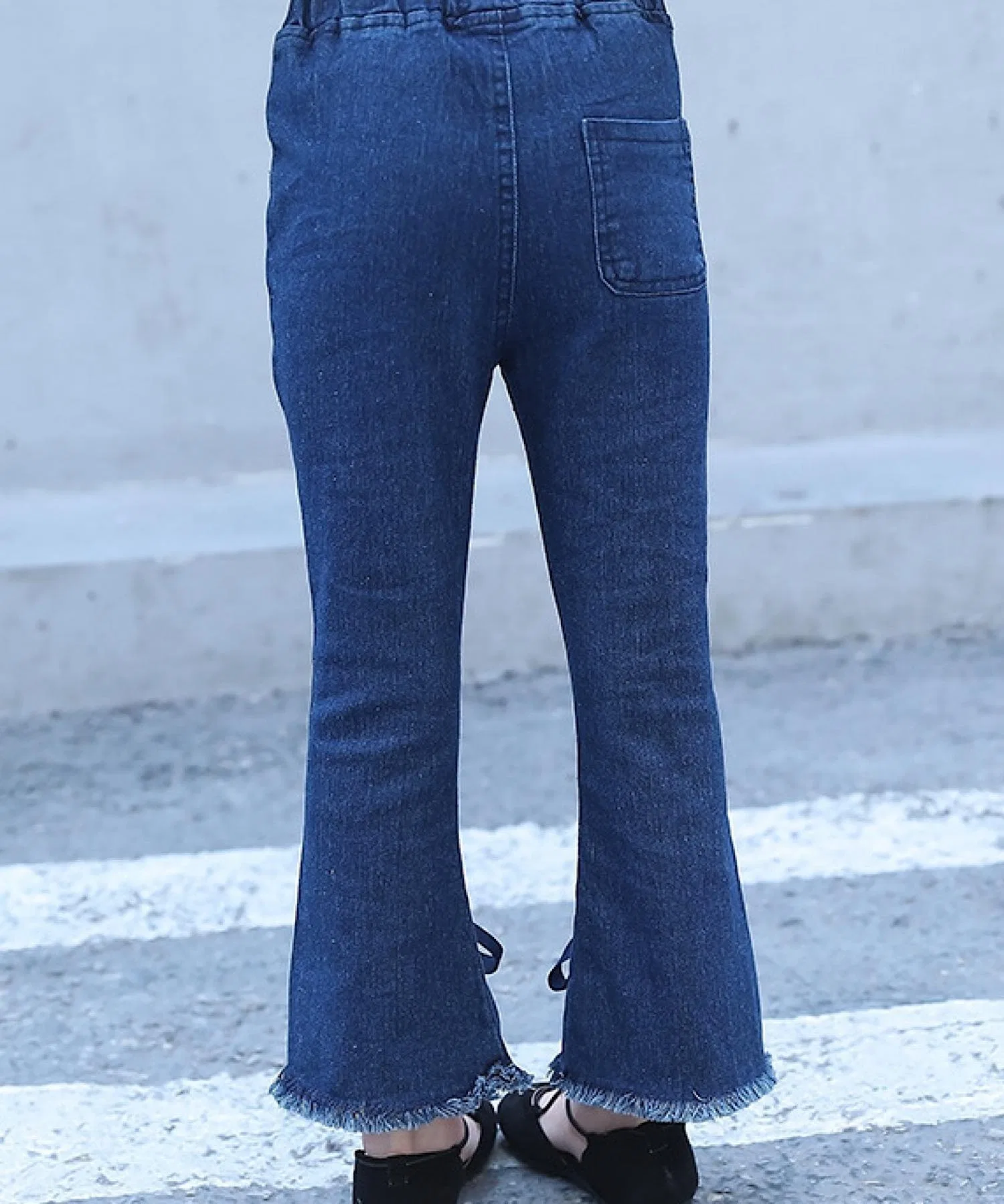 Джинсовые брюки lulunoix/Ribbon Flare Denim Pants N15470 — фото 4