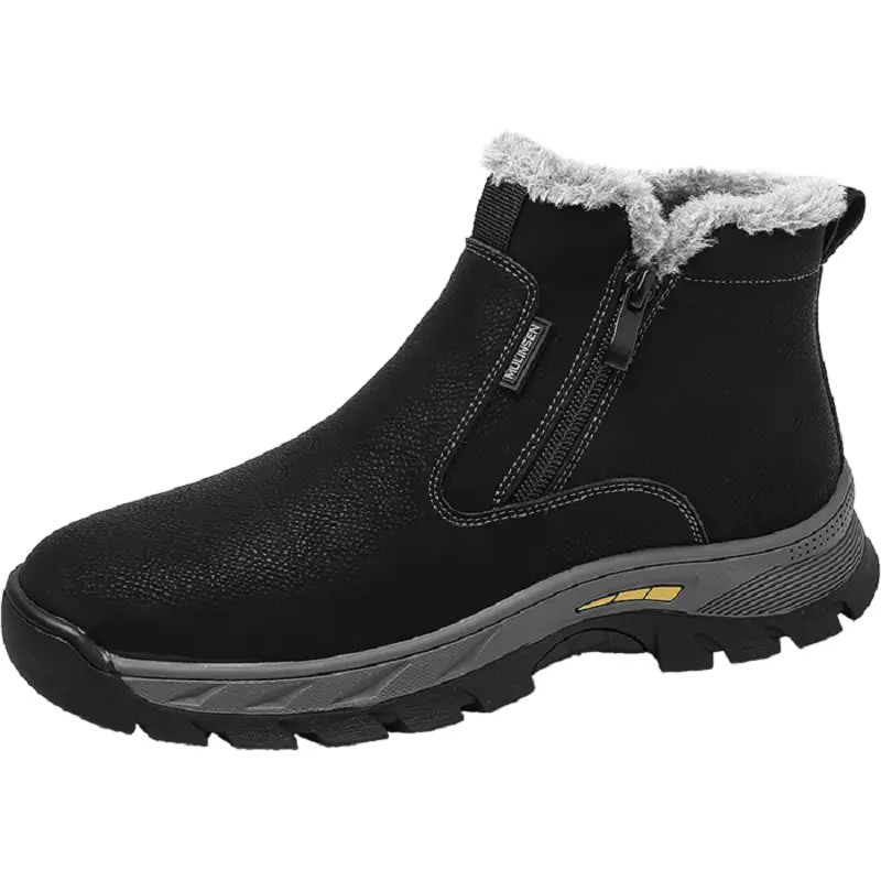 

Mulinsen Папины кроссовки утепленные увеличивающие рост износостойкие высокие повседневные мужские - черный серый, цвет Black Gray