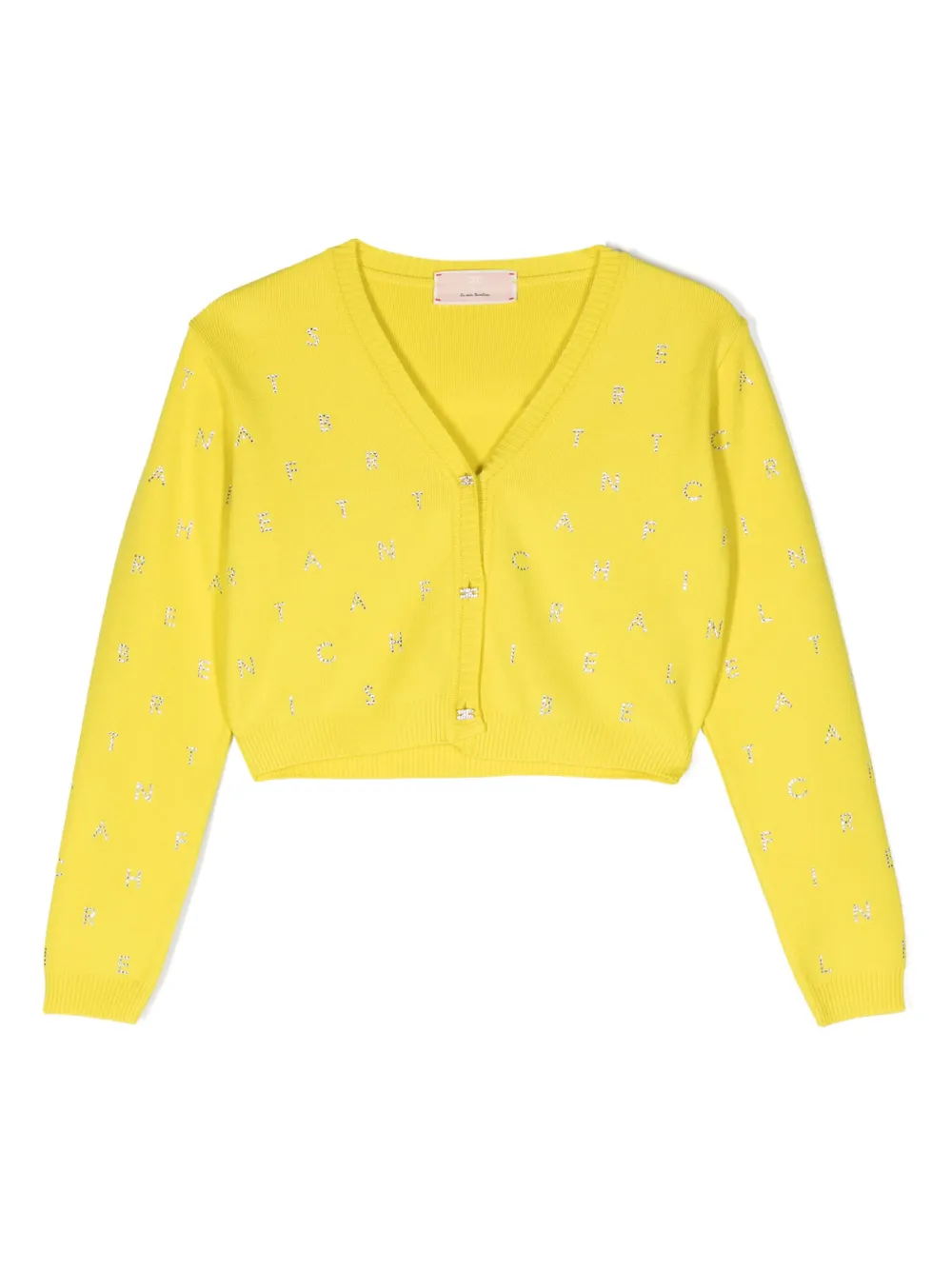 

Топ со стразами Elisabetta Franchi La Mia Bambina, желтый