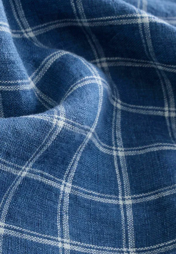 Рубашка Next, navy check, синяя клетка — фото 2