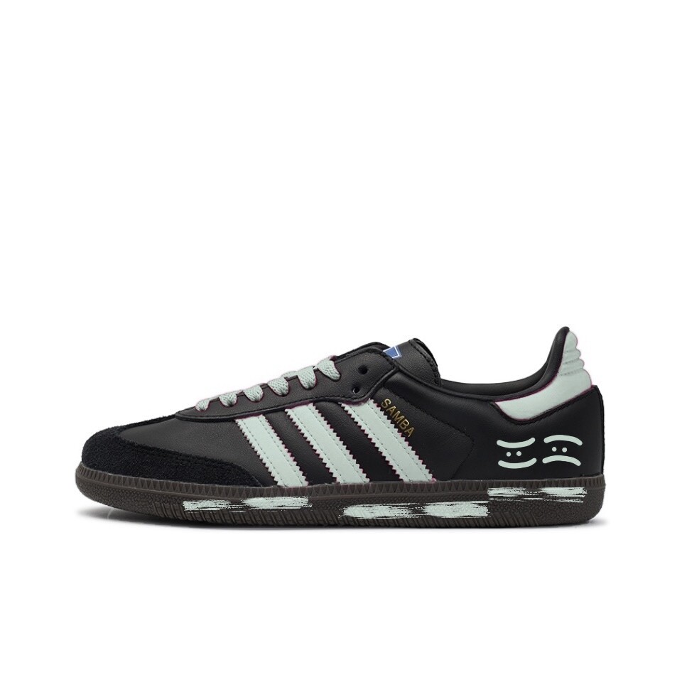 

Кроссовки для скейтбординга Samba Unisex Low-Top Black/Green Adidas Originals