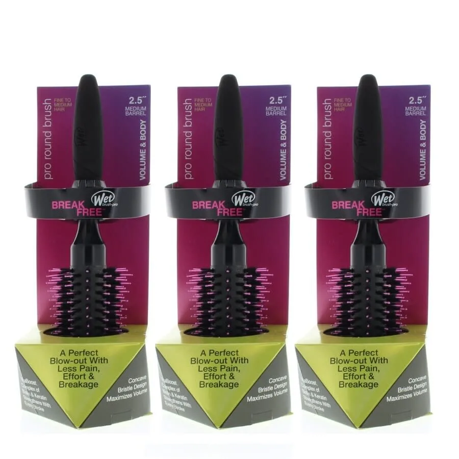 Wet Brush Мокрая щетка для объемного ухода 2,5 дюйма круглая щетка для тонких волос 810390038053