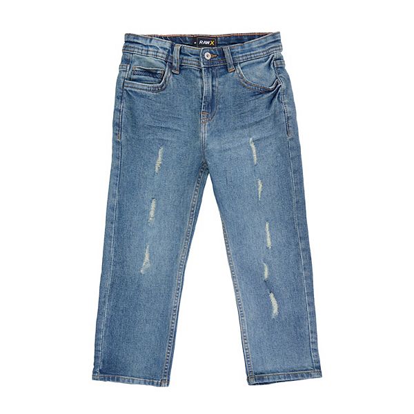 

Джинсы для мальчиков 4-7 лет fashion rip & repair с деталями на колене Rawx, Tint