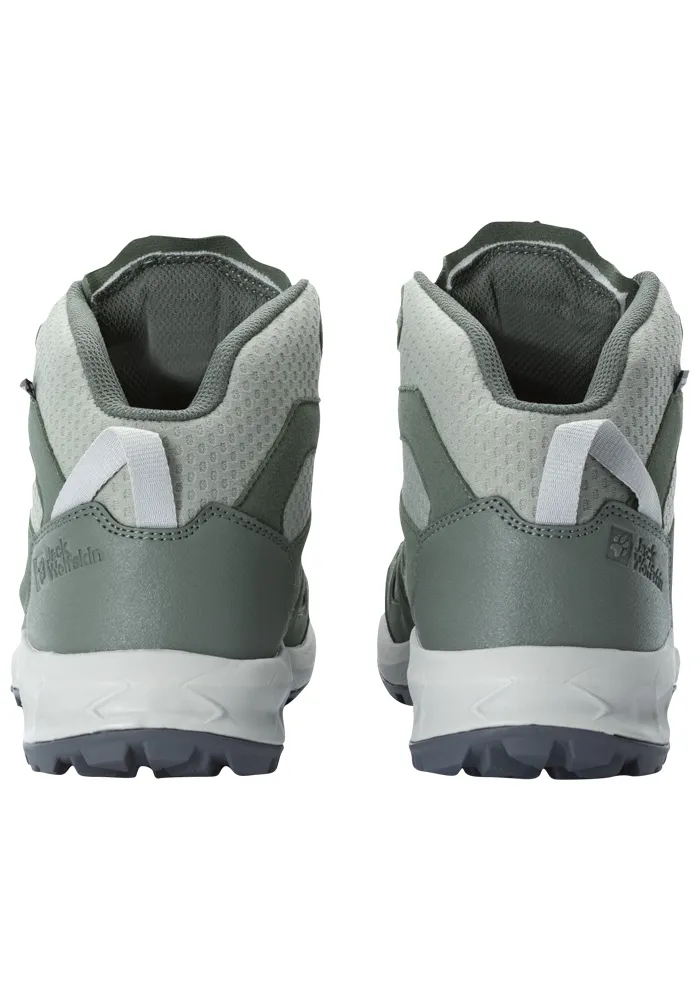 Кроссовки Jack Wolfskin "WOODLAND 2 TEXAPORE MID W", зеленый