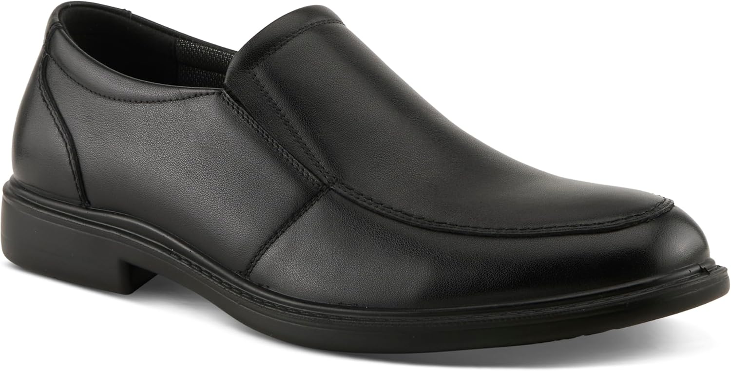 Мужские лоферы на шнуровке Spring Step CARDON - классические кожаные туфли с каблуком и удобной стелькой, черный — фото 2