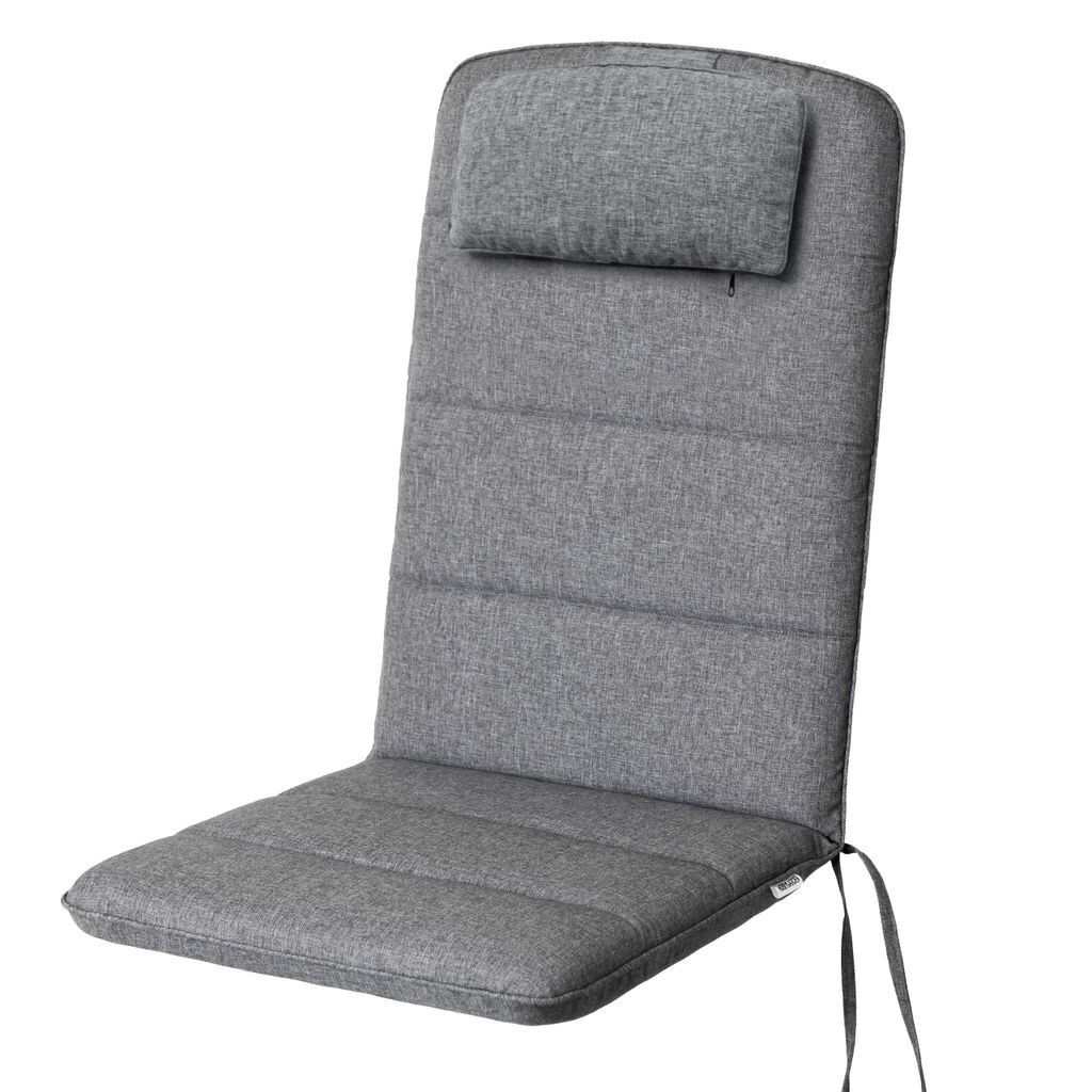 

Подушка для садовой мебели PillowPrim, для стульев или шезлонга, балкон, садовая, подушка для шезлонга, подушка, диван, противоскользящий слой, графит, 121x50 см Stanis³aw Jurga
