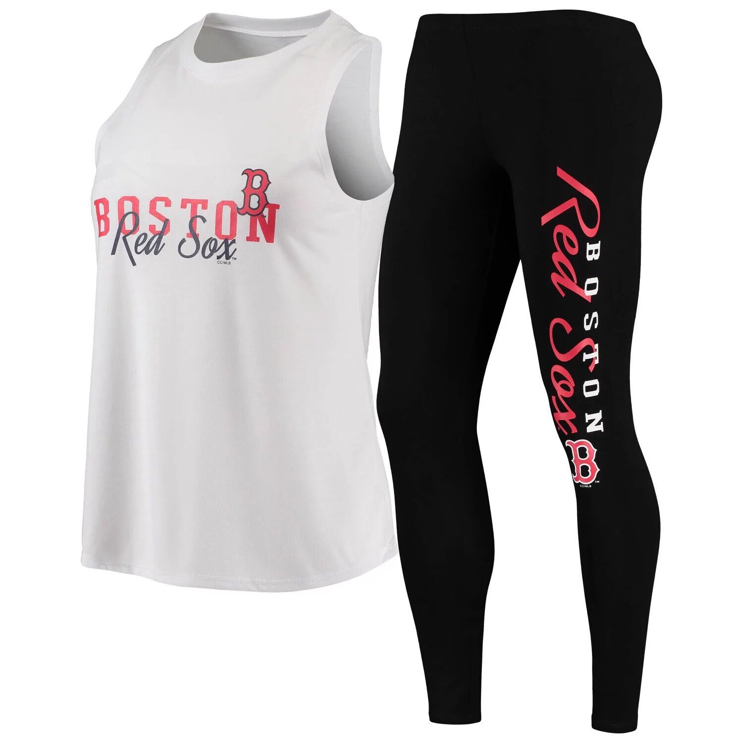 

Женский комплект из топа и леггинсов Concepts Sport белого/черного цвета Boston Red Sox Sonata