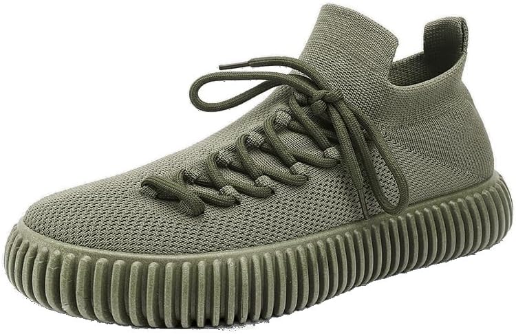 

Мужские дышащие слипоны-чулки Hhhchpm, удобные, нескользящие повседневные кроссовки для активного отдыха на улице, зеленый