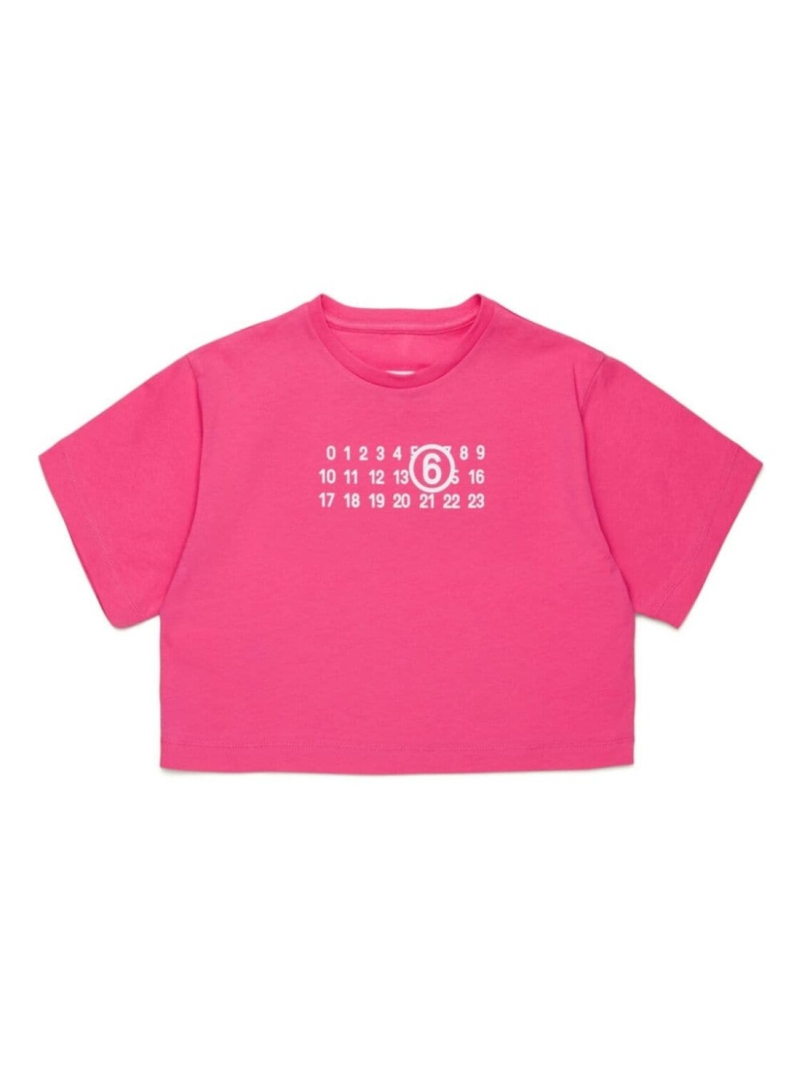 

MM6 Maison Margiela Kids футболка из хлопка с принтом цифр, розовый