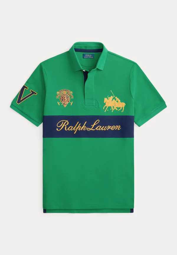 Классическая рубашка поло с гербом Polo Ralph Lauren, Stafford Green/Newport Navy — фото 4