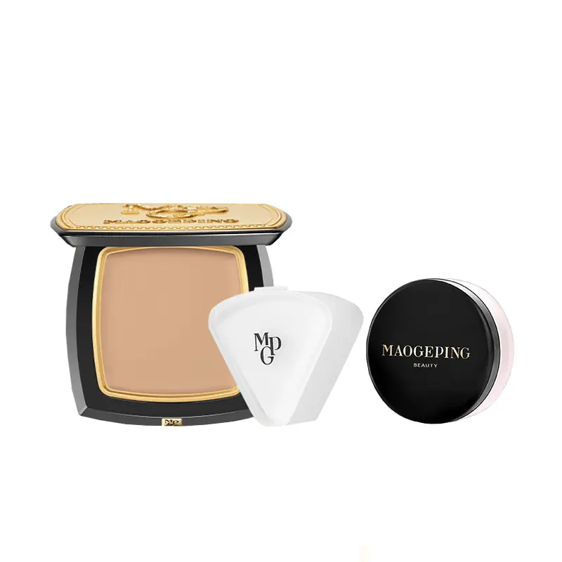 

Тональная пудра Caviar Air Cushion для сияния кожи и маскировки 10g+7g MAOGEPING, Three-Piece Set: #803 Beauty Powder 4g+#801 Compact Powder 2.5g+Triangle Sponge