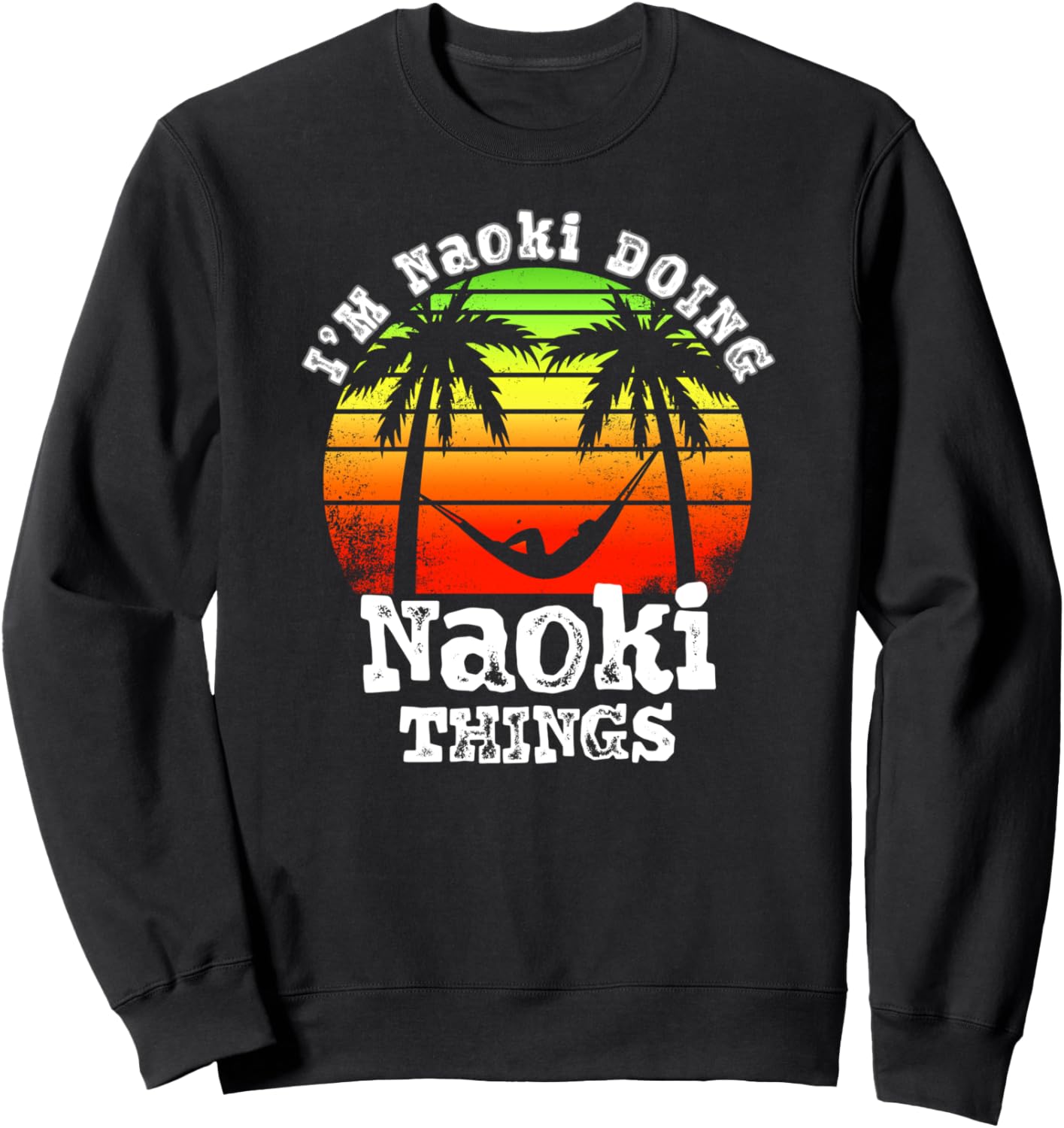 

Толстовка Naoki Is Do Naoki Asia Name Retro Sunset, черная I'M Naoki Doing Naoki Things, Черный, Толстовка Naoki Is Do Naoki Asia Name Retro Sunset, черная I'M Naoki Doing Naoki Things