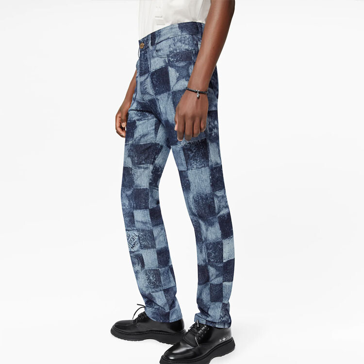 

Новые квартальные продукты LV Jeans Men Blue Louis Vuitton, синий