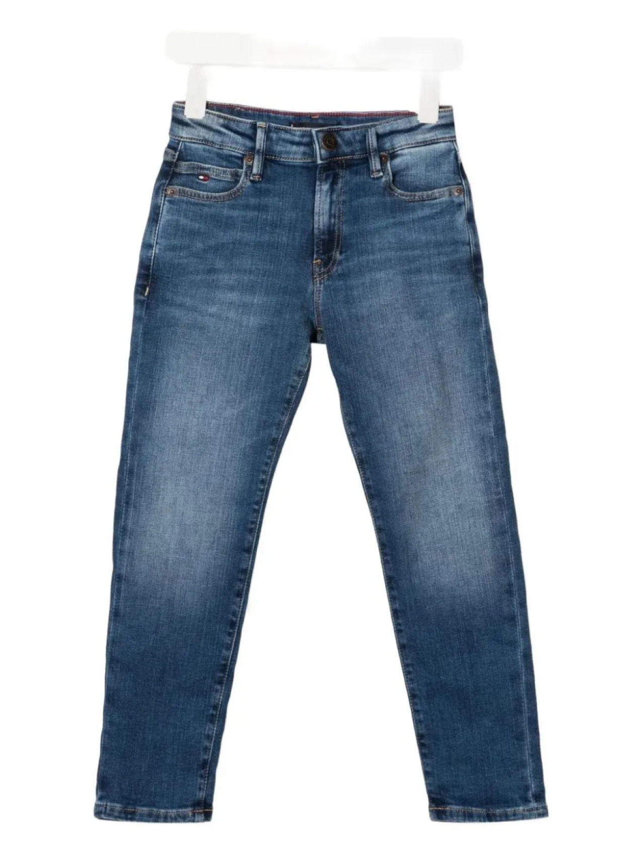 

Джинсы Tommy Hilfiger Junior с логотипом-бляшкой, синий