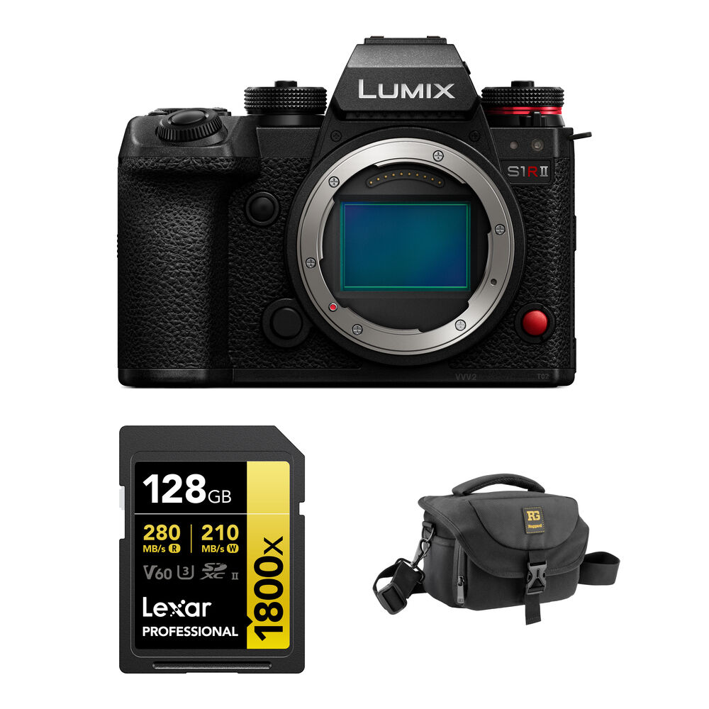 

Беззеркальная камера Panasonic Lumix S1R II Mirrorless Camera with Basic Bundle