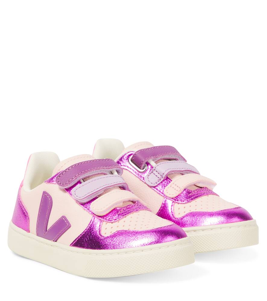 

Кроссовки из металлизированной кожи V-10 Veja Kids, Petale_Multico-Cosmos