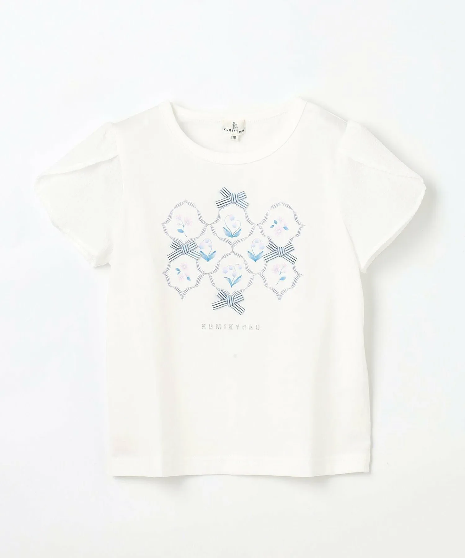 Футболка с принтом ландышей [110-140 см] Kids Suite, Off-white [002] — фото 4