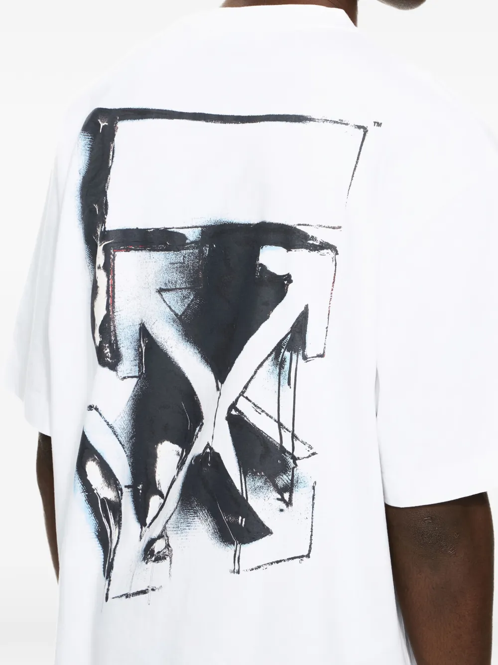 Футболка с 3D-стрелами с эффектом распыления Off-White, белый — фото 4