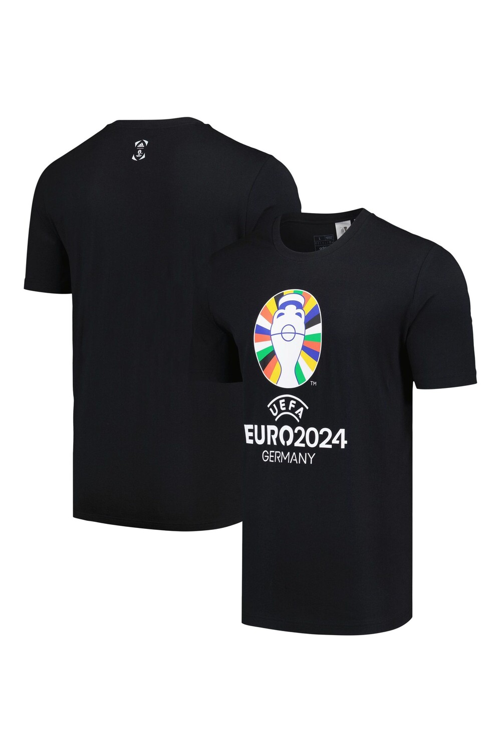 

Футболка евро 2024 из 100% хлопка Adidas, черный