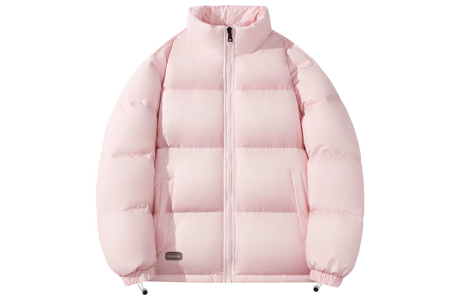 

Пуховик Unisex с воротником стойкой утепленный WARRIOR, розовый[free diy badge]