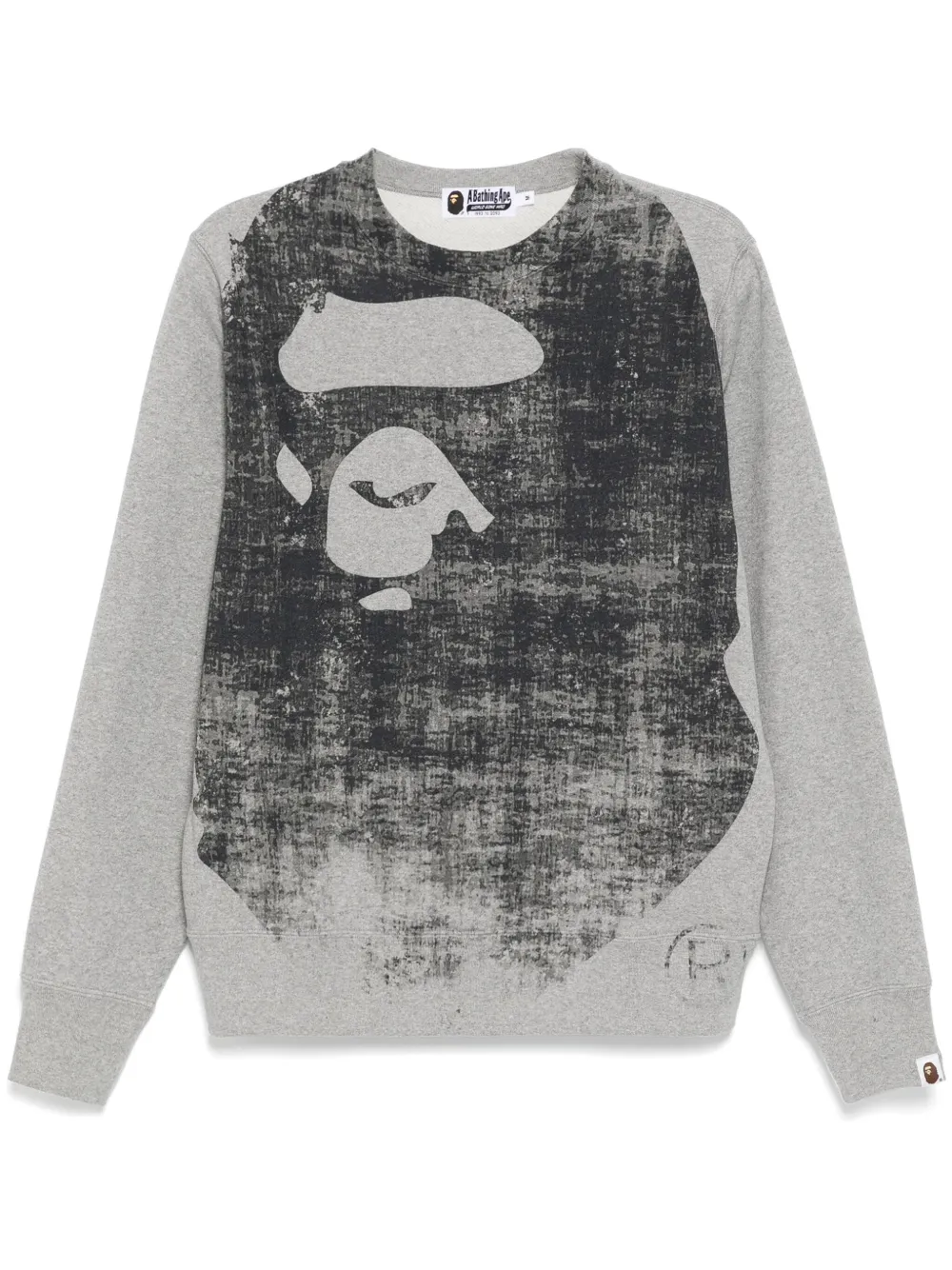 

Свитер с принтом A BATHING APE, серый