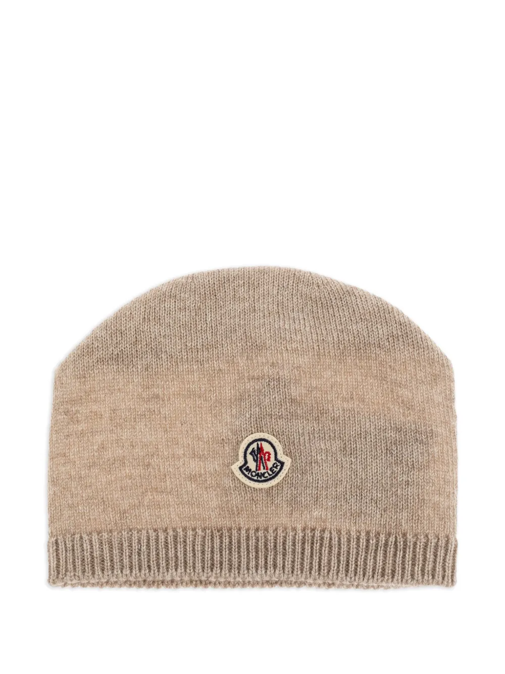 

Кашемировая шапка с нашивкой-логотипом Moncler Enfant, коричневый