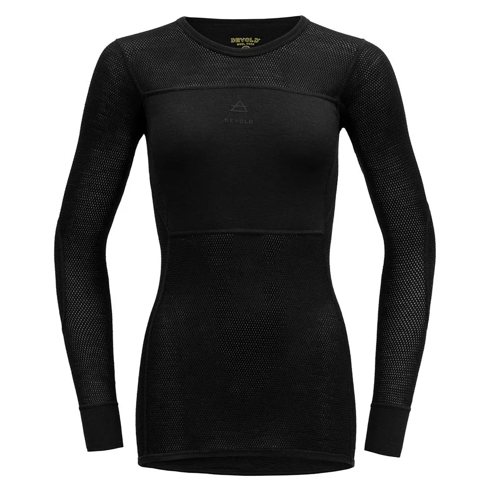 

Базовый слой DEVOLD OF NORWAY Wool Mesh 190 long sleeve, черный