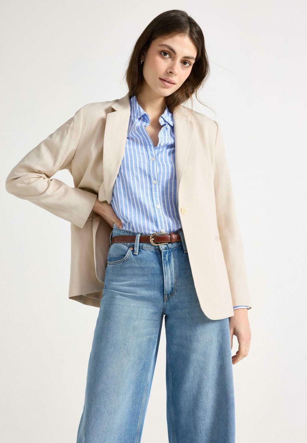 

Блейзер BLAZER Lindex, бежевый