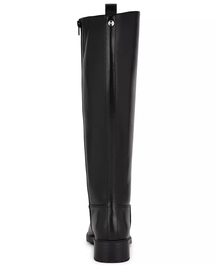 Женские сапоги Barile на широком каблуке для высокой икры Nine West, черный — фото 3