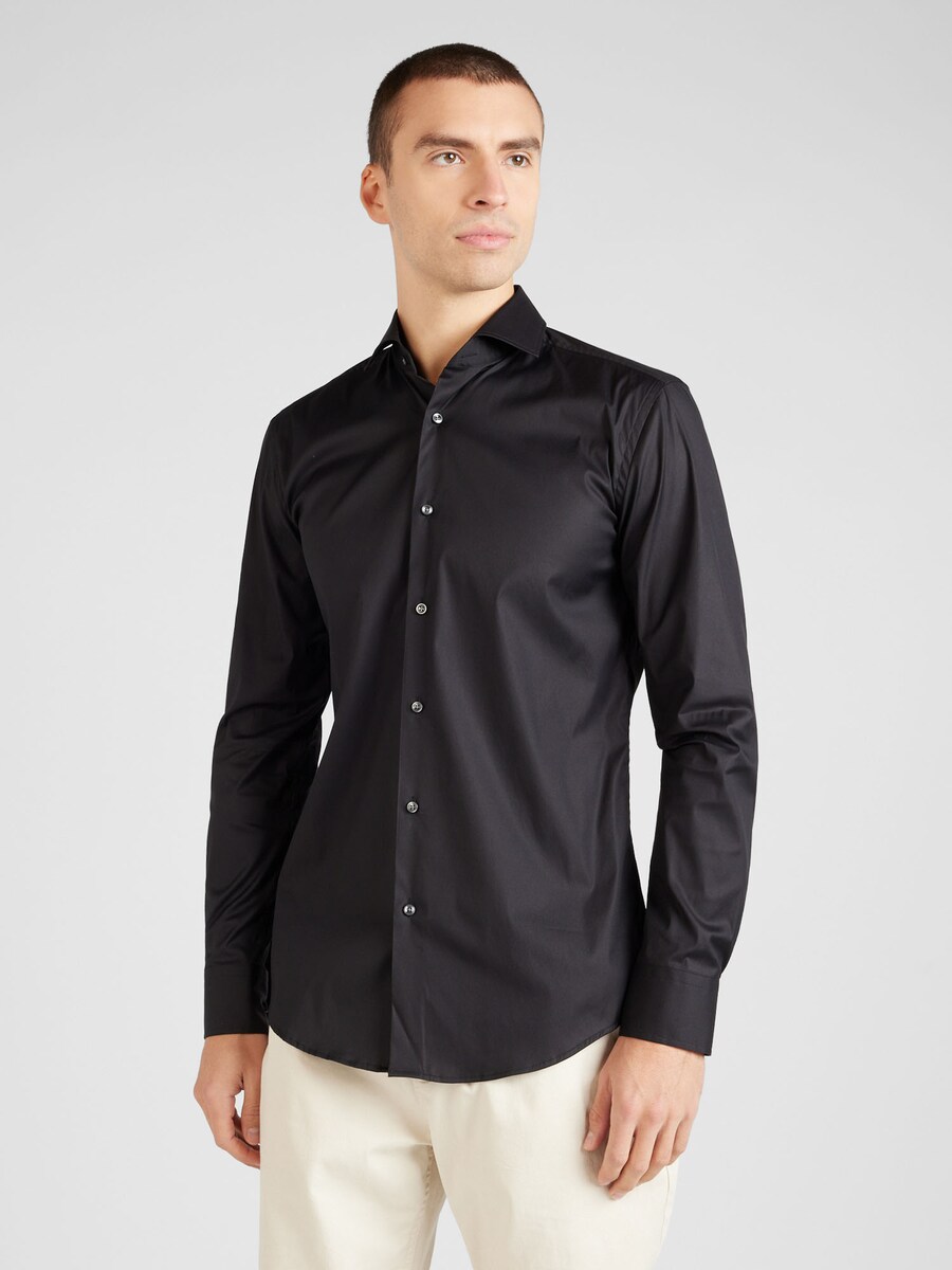 Деловая рубашка BOSS Slim fit Business Shirt P-HANK, черный — фото 2